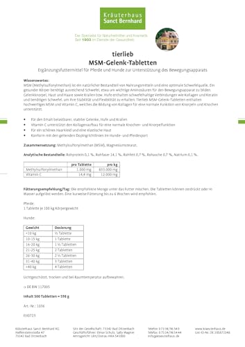 tierlieb-msm-gelenk-tabletten-pferd-hund-500-vitamin-c image 4