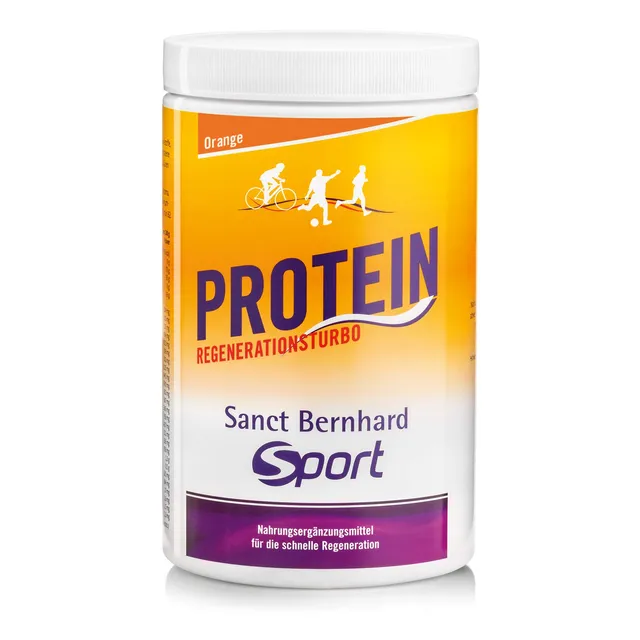 sanct-bernhard-sport-regenerationsturbo-proteindrink-orange-725g image 1