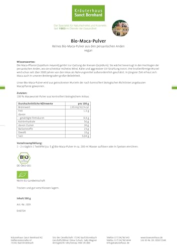 sanct-bernhard-bio-maca-pulver-500-g-lepidium-meyenii-anden image 4