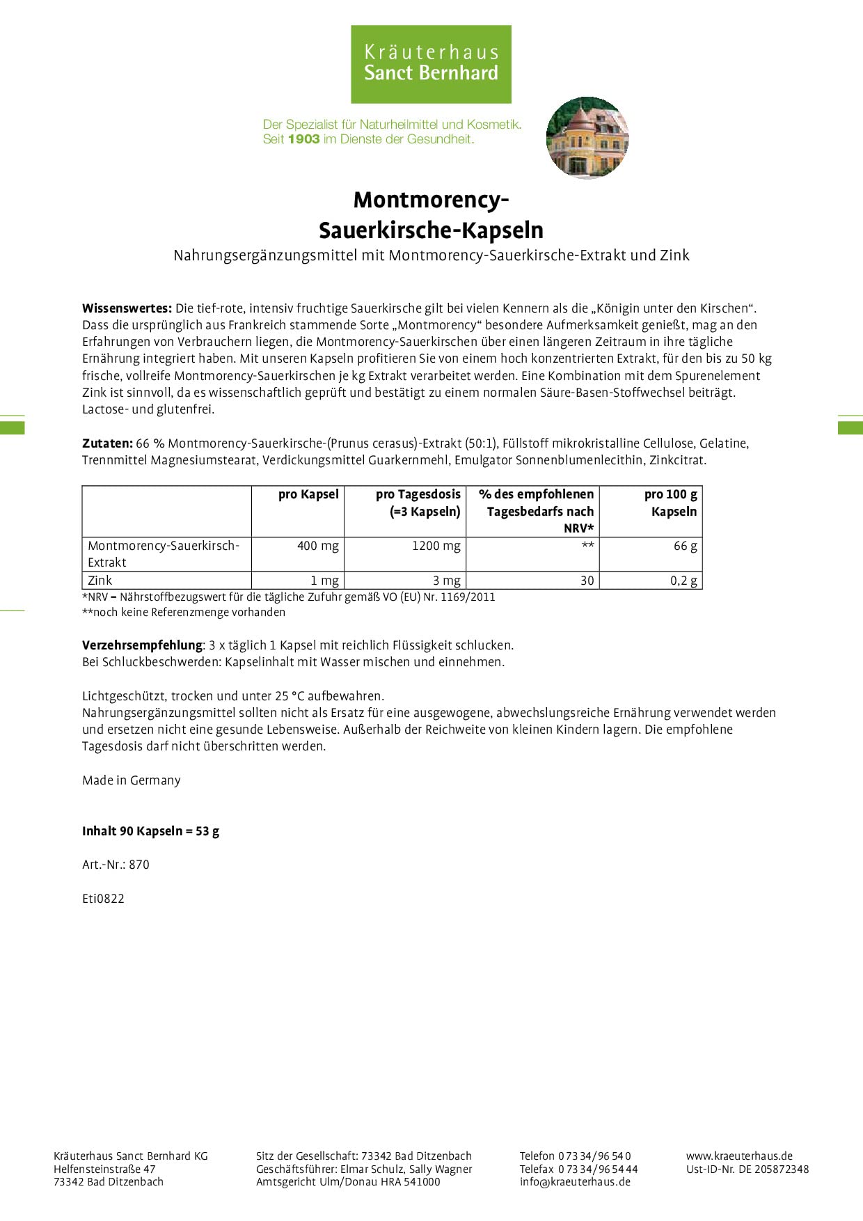 sanct-bernhard-montmorency-sauerkirsche-kapseln-90-st-zink image 2