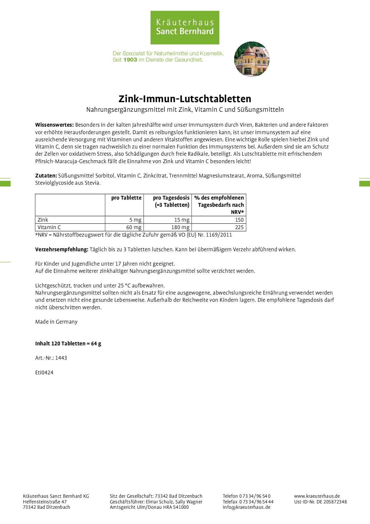 sanct-bernhard-zink-immun-lutschtabletten-pfirsich-3x120-stk image 2