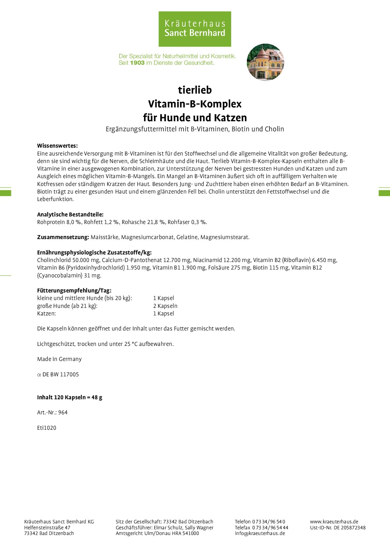 sanct-bernhard-vitamin-b-komplex-f-r-hunde-120-kapseln image 5