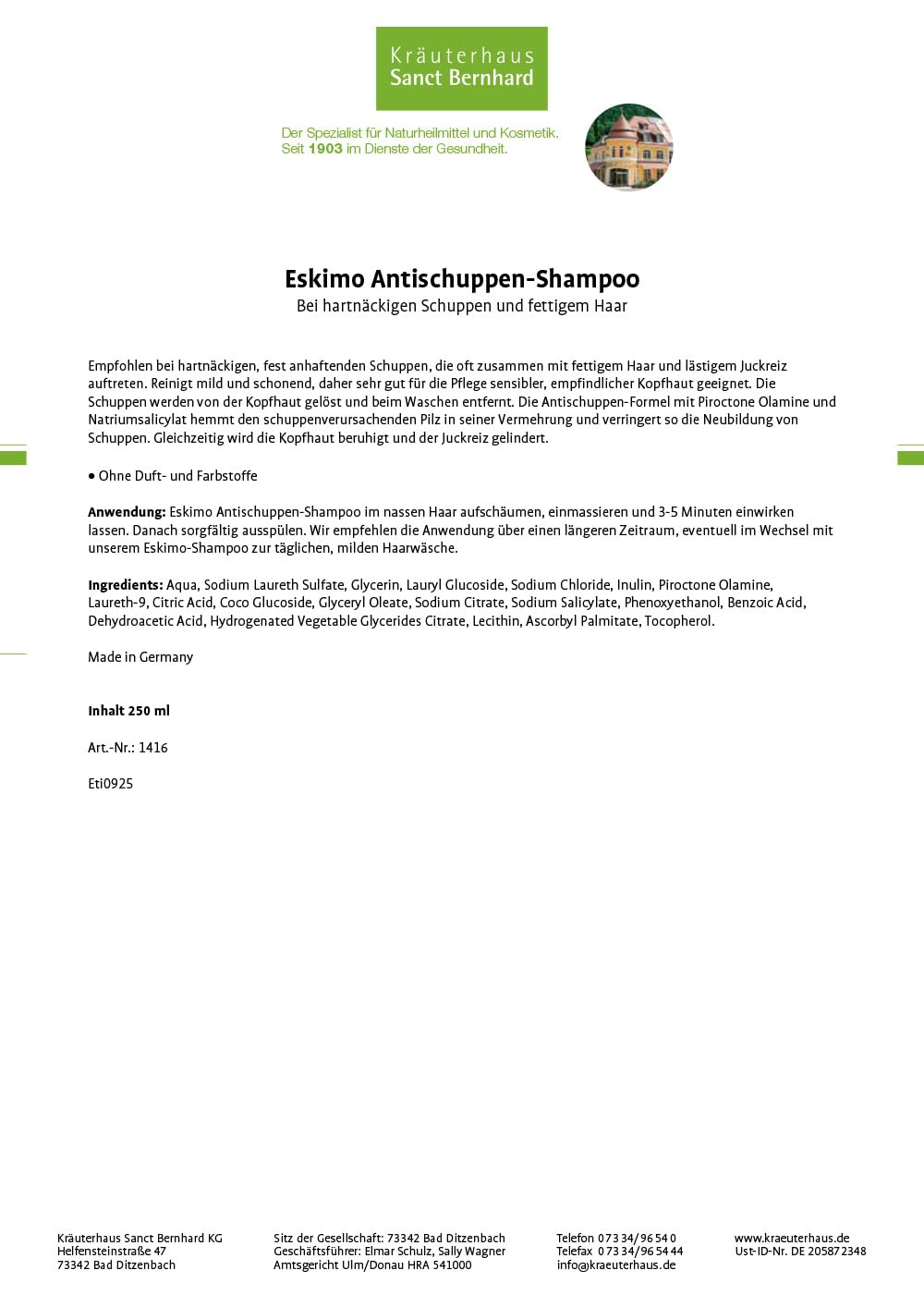 sanct-bernhard-eskimo-anti-schuppen-shampoo-250-ml-piroctone image 2