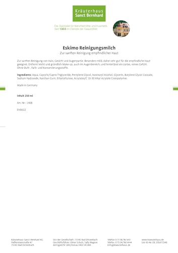 sanct-bernhard-eskimo-reinigungsmilch-250-ml-empfindliche-haut image 6