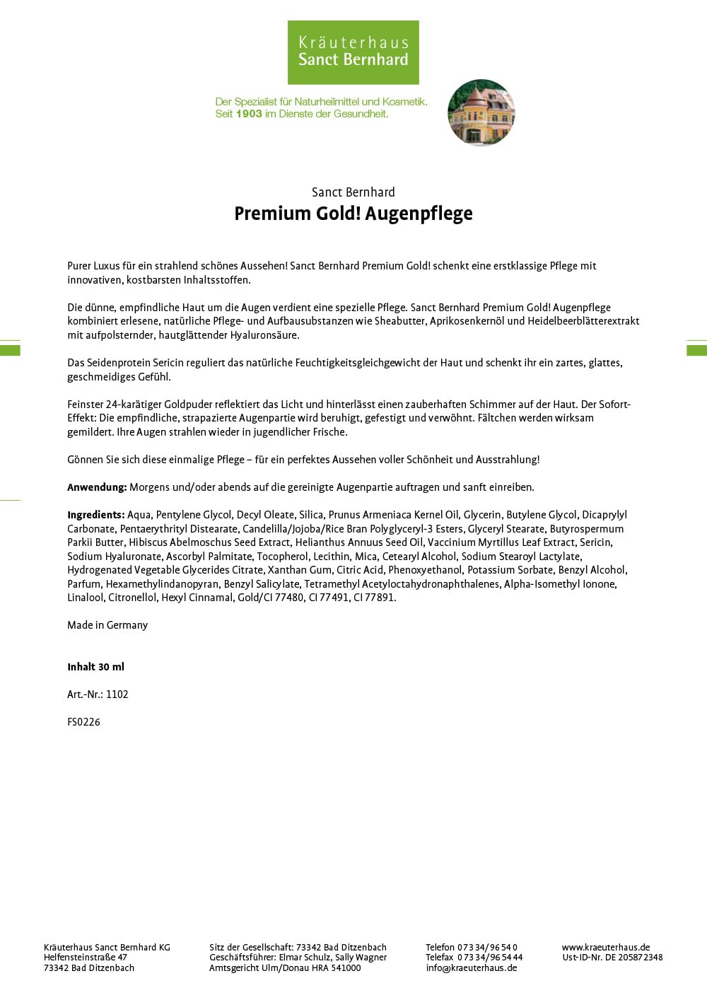 sanct-bernhard-premium-gold-pflegeset-gold-tages-nacht-augenpflege image 6
