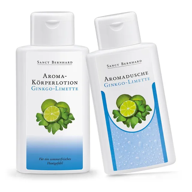 sanct-bernhard-aroma-set-ginkgo-limette-duschgel-lotion image 1