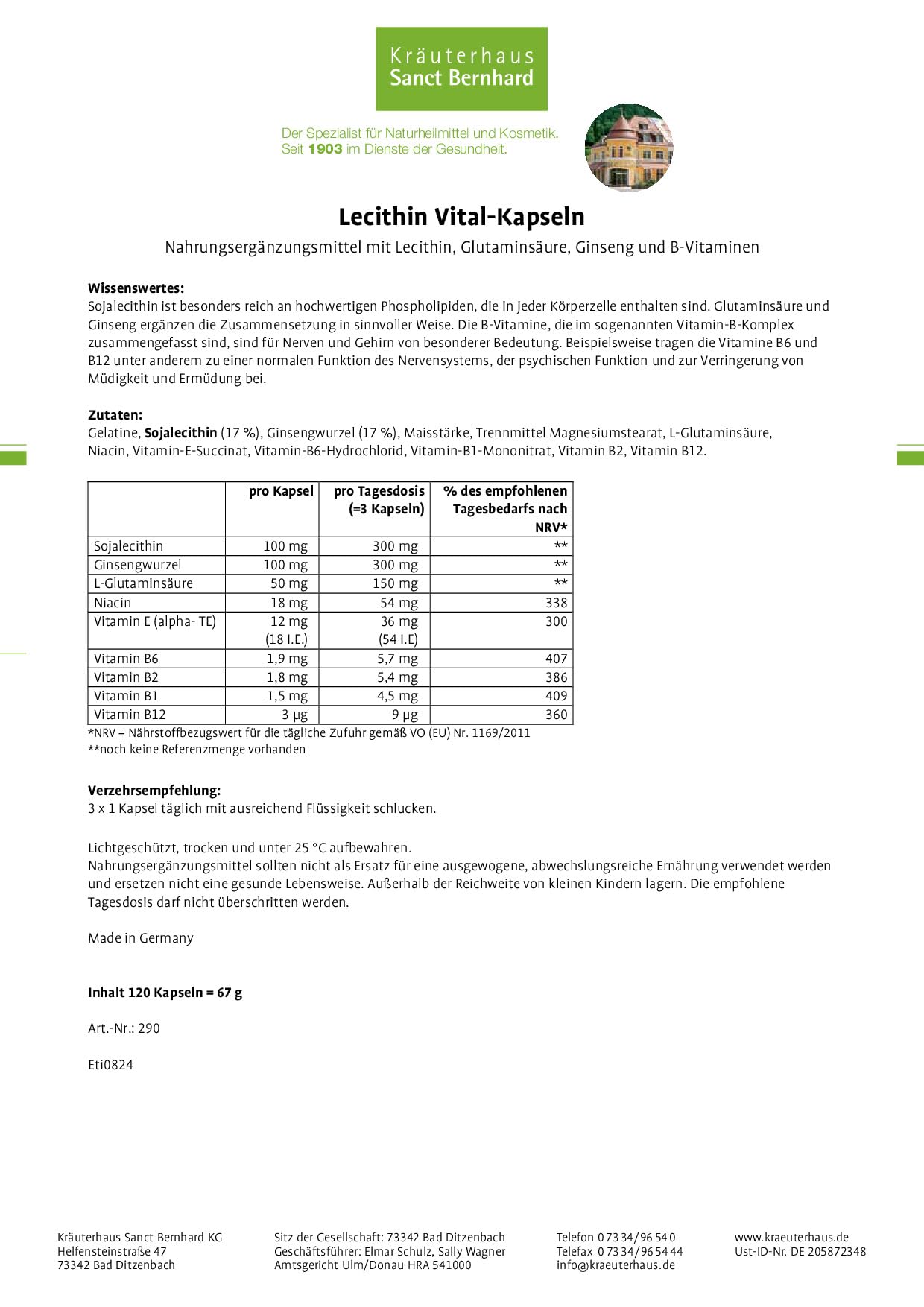kr-uterhaus-sanct-bernhard-lecithin-vital-kapseln-120-st-ck-mit-ginseng image 2