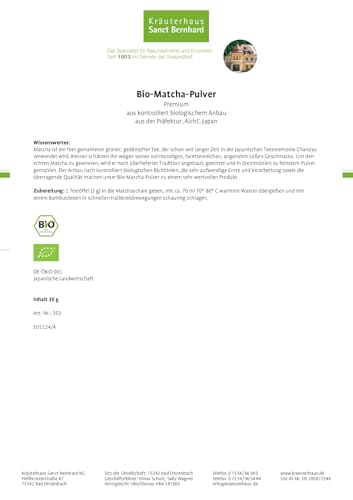 sanct-bernhard-bio-matcha-tee-pulver-30-g-premium image 4