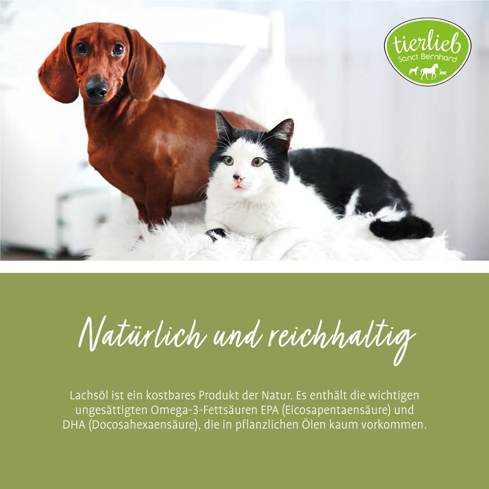 sanct-bernhard-tierlieb-lachs-l-hunde-pferde-1-liter-omega-3 image 2