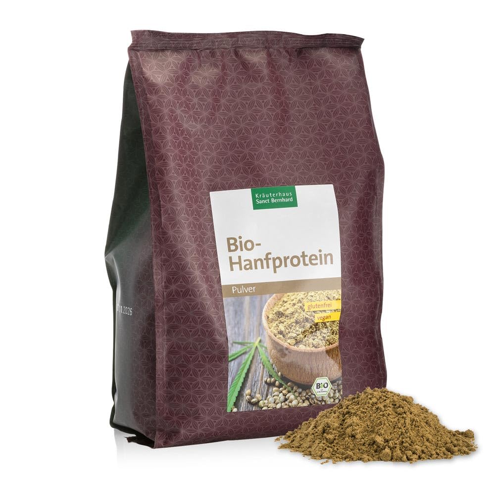 sanct-bernhard-bio-hanf-proteinpulver-750-g-vegan-kaltgepresst image 1