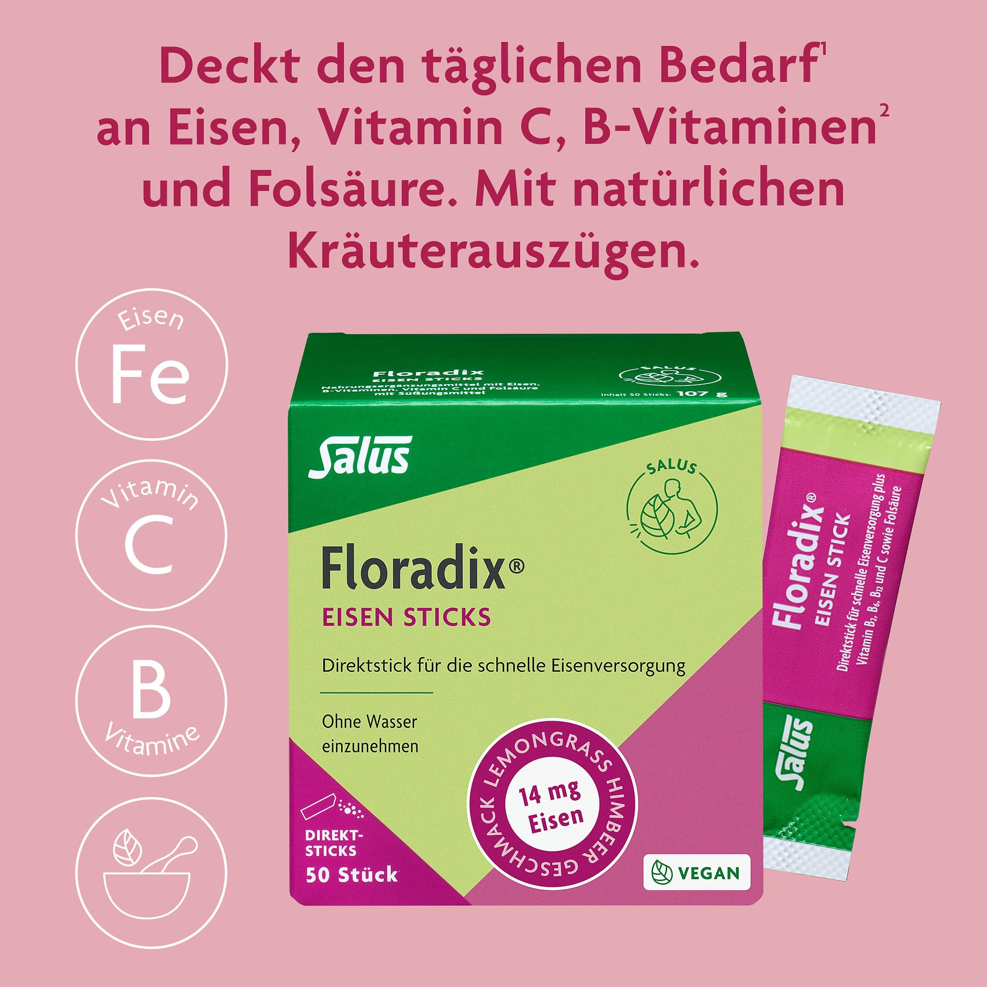 salus-floradix-eisen-sticks-himbeer-50-sachets-vegan image 3
